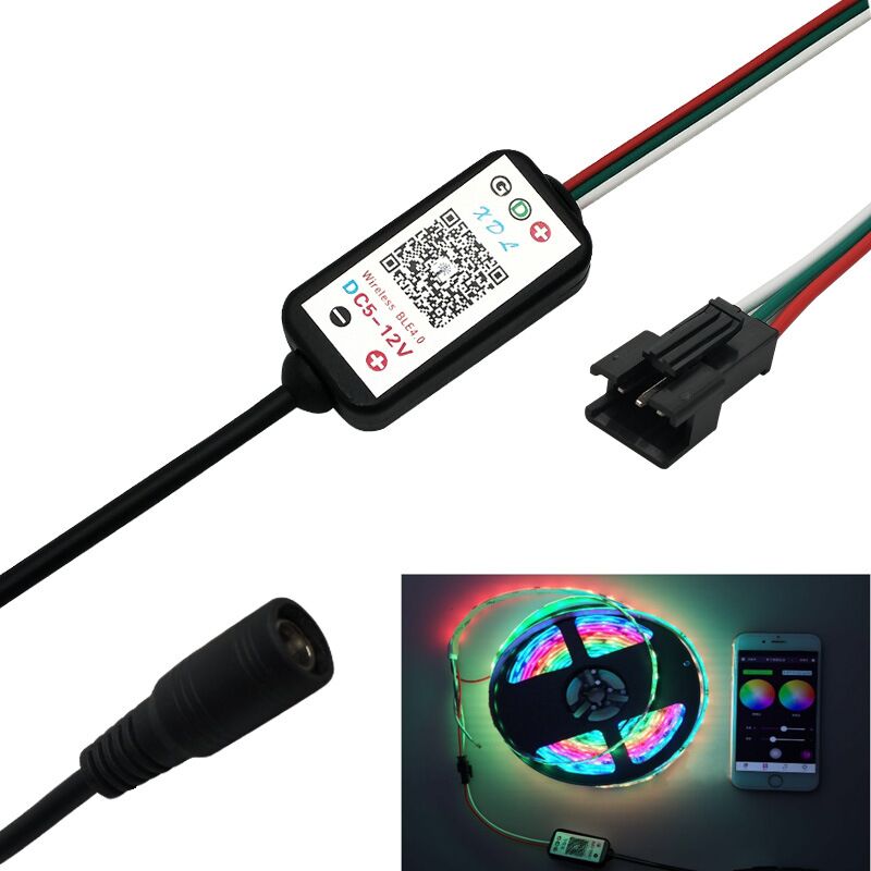 Mini LED Bluetooth Controller 512V Dream Color LED Strip APP