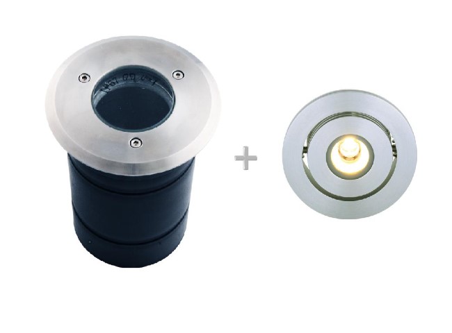 LEDware.be LED Grondspot 230V + LED module warm wit L05486