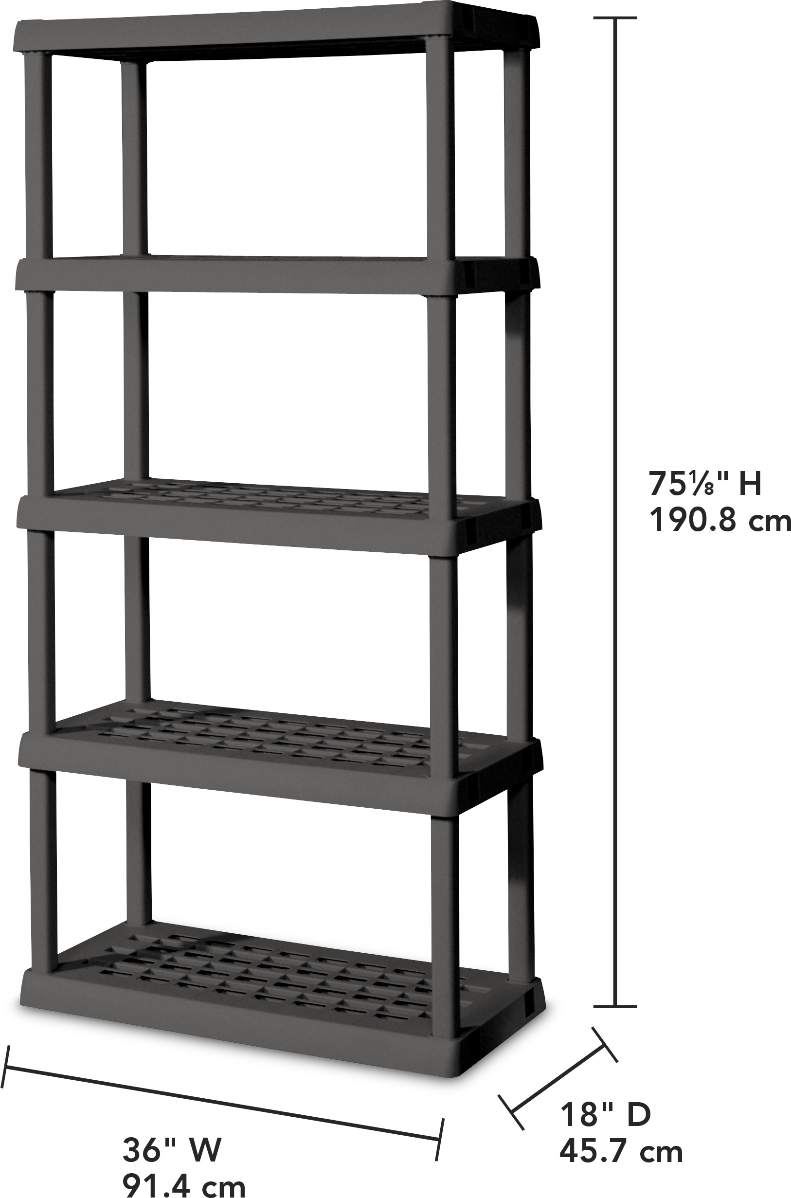 SHELVING UNIT 5 SHELF 36x18x75 Lee Distributors