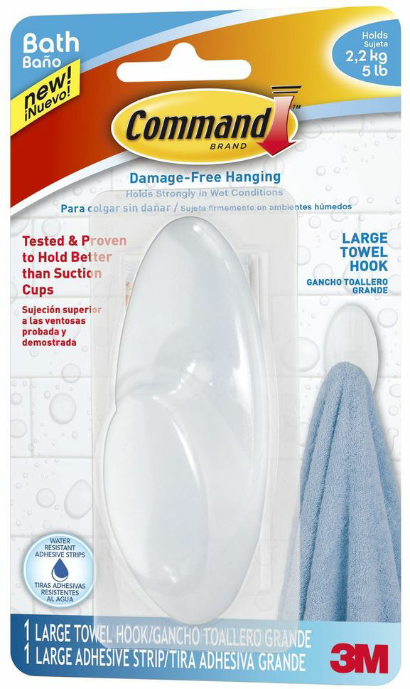 COMMAND WATERPROOF LG.TOWEL HOOK Lee Distributors