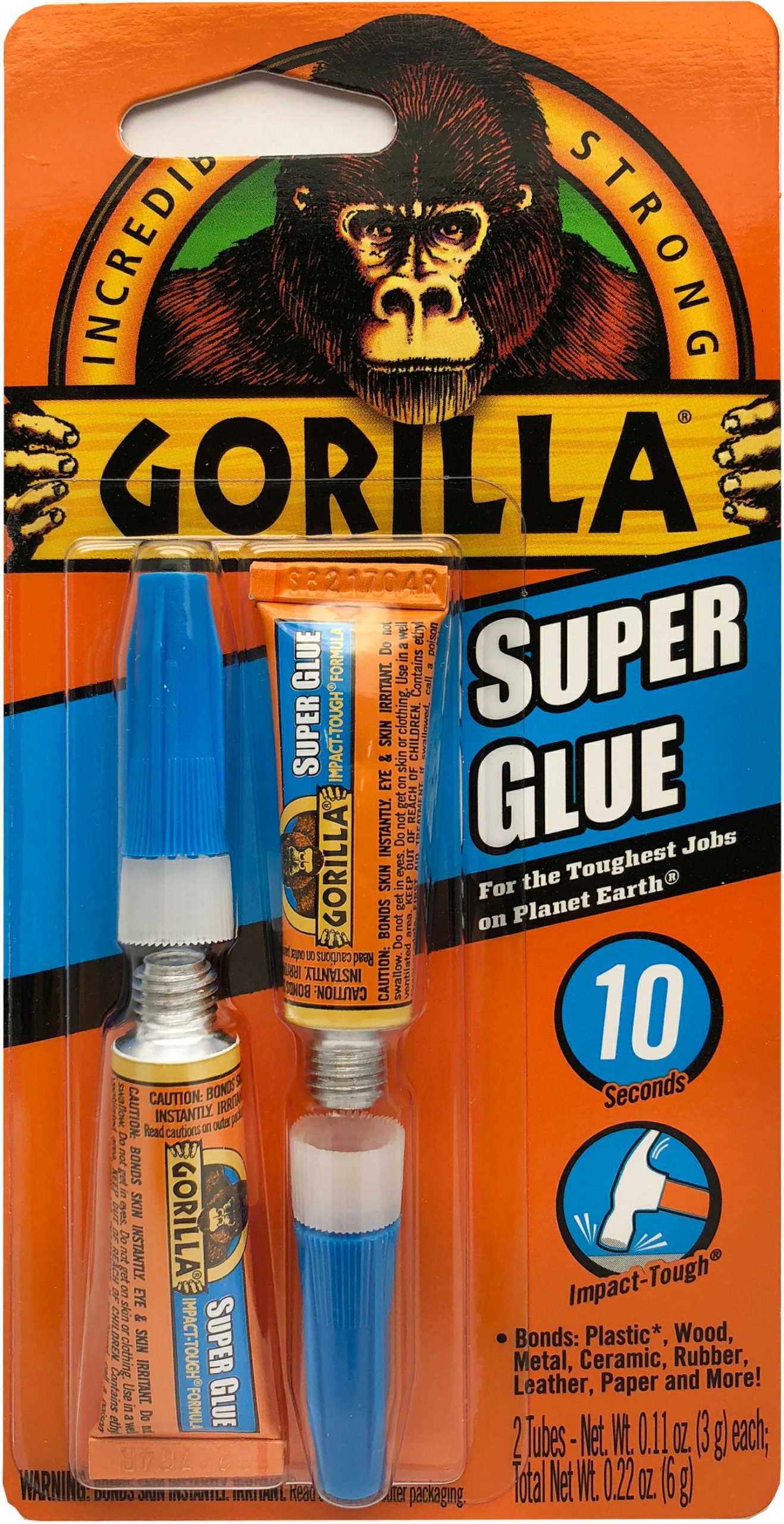 GORILLASUPER GLUE3 GRAM TUBE 2/PK Lee Distributors