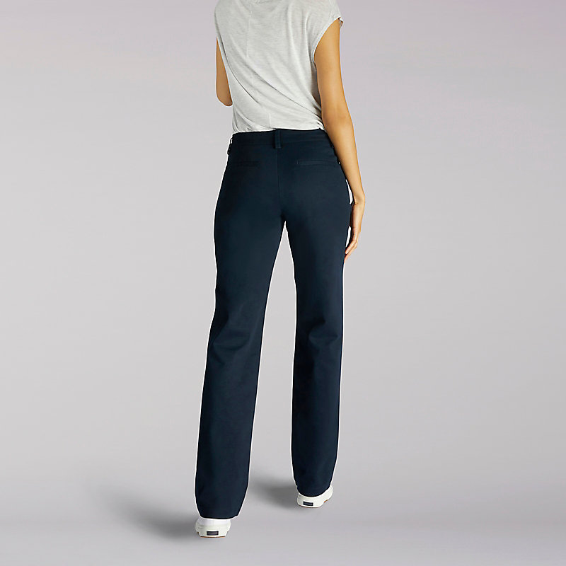 Relaxed Fit Plain Front Pant Lee