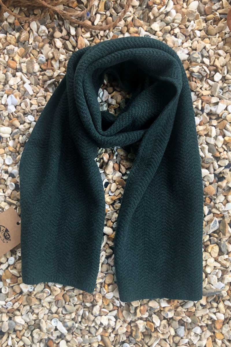 Wool Cashmere Scarf Olive