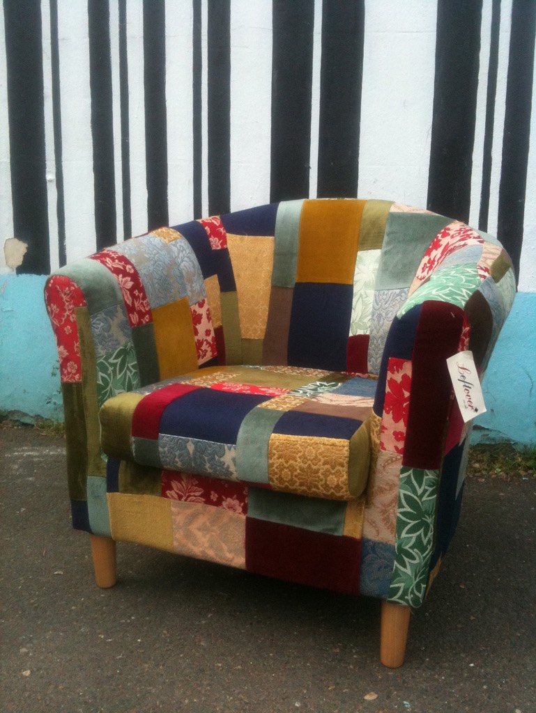 patchwork chair Leftover Threads