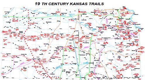 Lewis County Pats Maps Frontier Trails of Kansas Legends of America