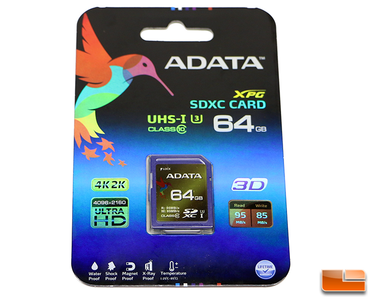 ADATA XPG 64GB SDXC UHSI Speed Class 3 U3 Memory Card Review Page 2