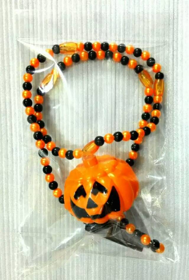 Halloween Lights Light Up Beads Skull Ghost Pumpkin Beads Necklace