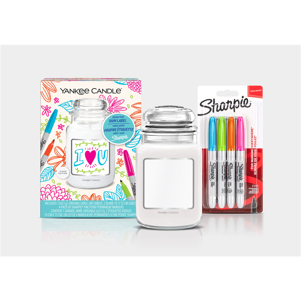 Coffret bougie Yankee Candle + 4 crayons Sharpie Le Grenier Malin