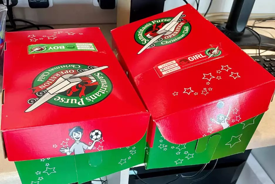 Southend Airport dropoff location for Children's Child shoebox appeal