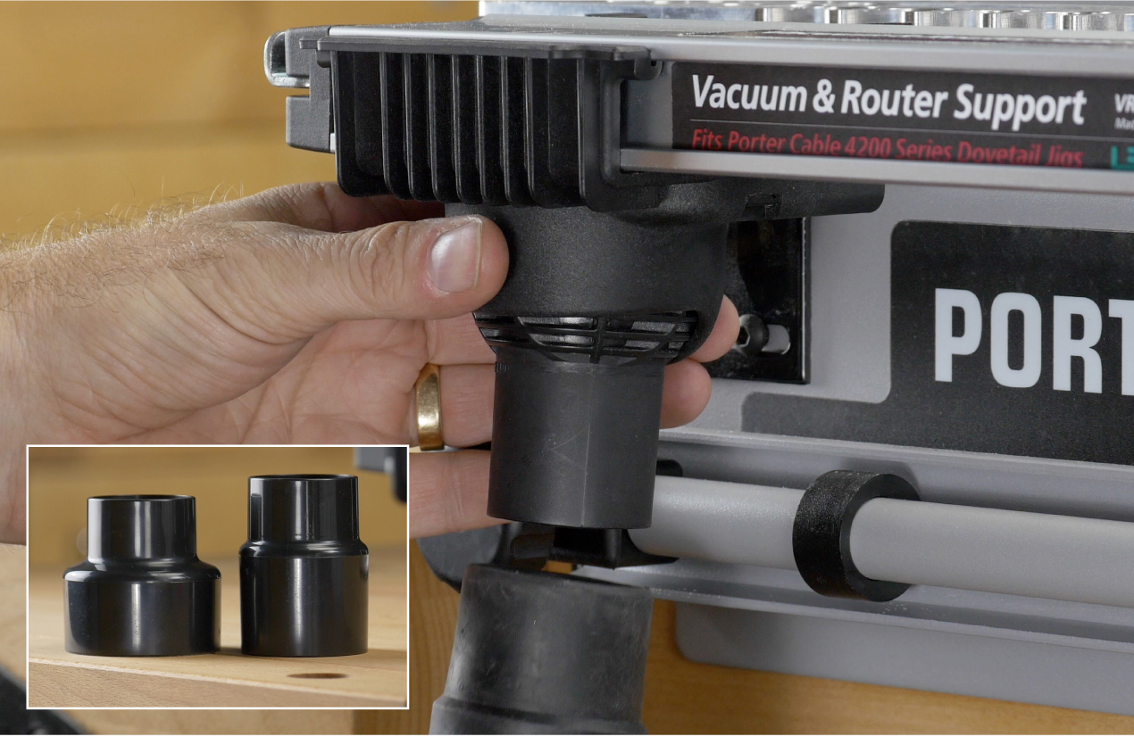 Vacuum & Router Support VRS1200 for Porter Cable Dovetail Jigs Dust Control