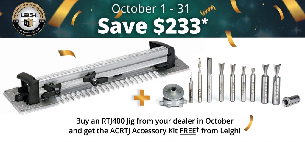 Leigh 40th Anniversary October Sale. Get this RTJ400 jig deal and save $233