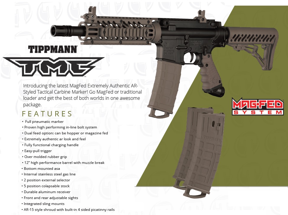 Paintball Marker TMC (Magfed with Hopper Optional) with 2 X 8 Ball