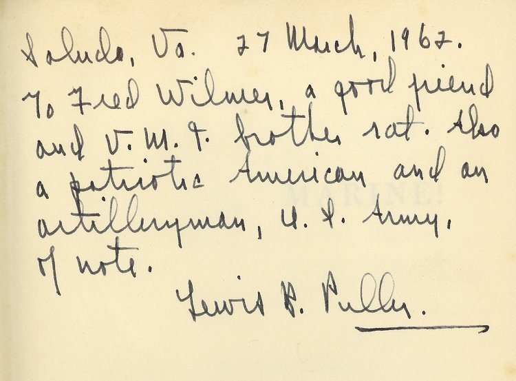 Chesty Puller signed biography