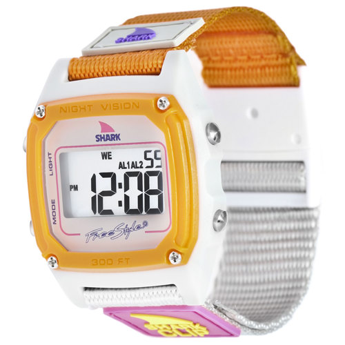 Shark by Freestyle Shark Clip Watch, Taupe/Neon 10016431 - LeisurePro