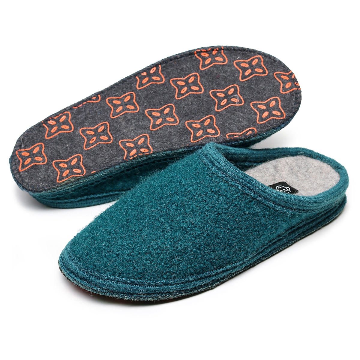 Women's Boiled Wool House Slippers Breathable Sweat Free Clog Slip on