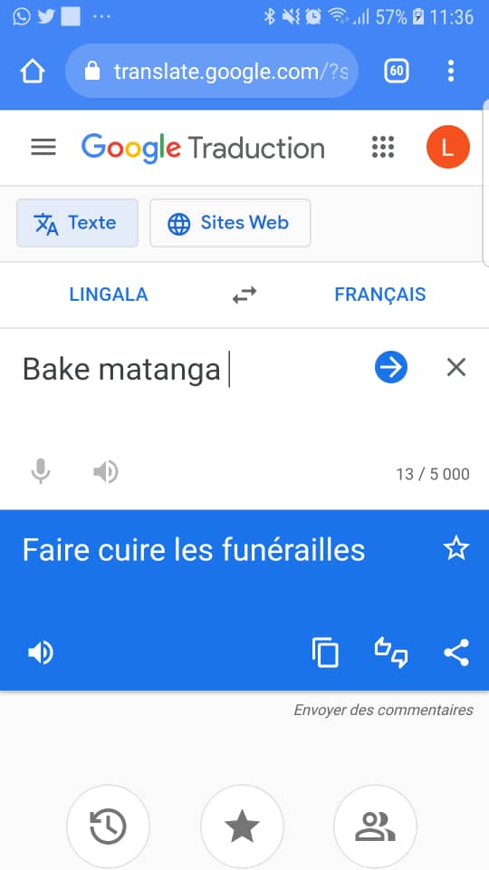 Le Lingala sur Google traduction, nous avons testé les fonctionnalités