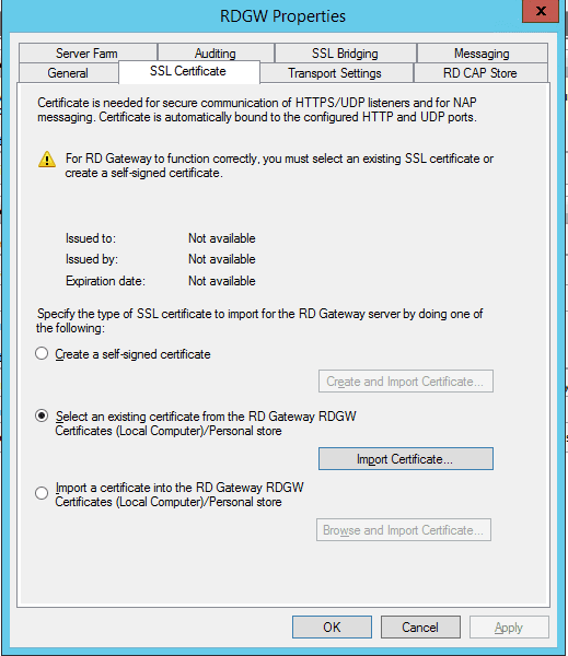 Remote Desktop Gateway on the Windows Server 2012 R2
