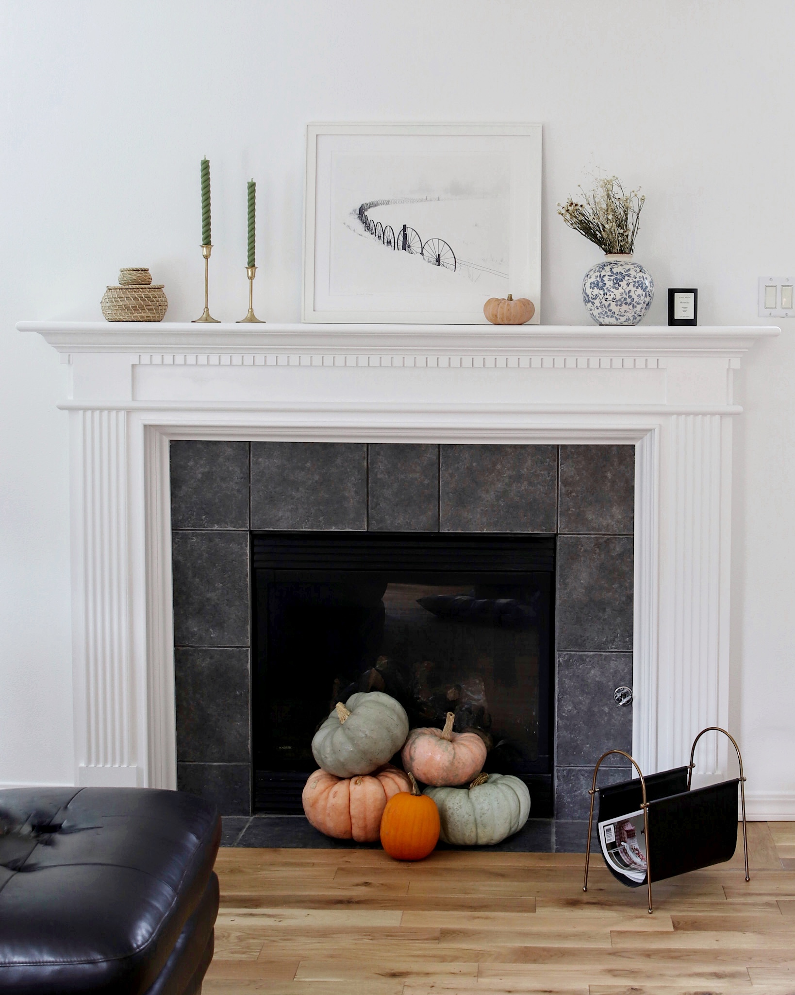 Fall Mantel Guide Simple Autumn Mantel Decor Lemon Grove Lane
