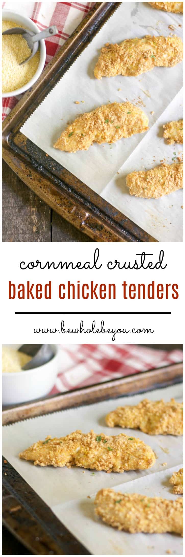 Cornmeal Crusted Baked Chicken Tenders Lemons + Zest