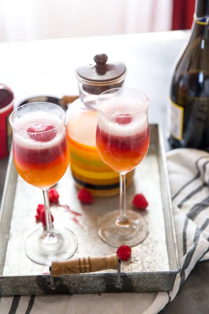 Mango Raspberry Prosecco Float
