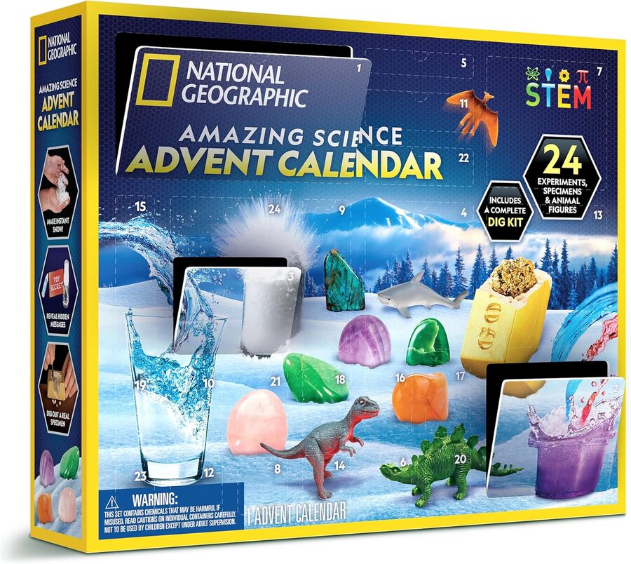 National Geographic Science Kit &amp; Rock Collection Advent Calendar 2024