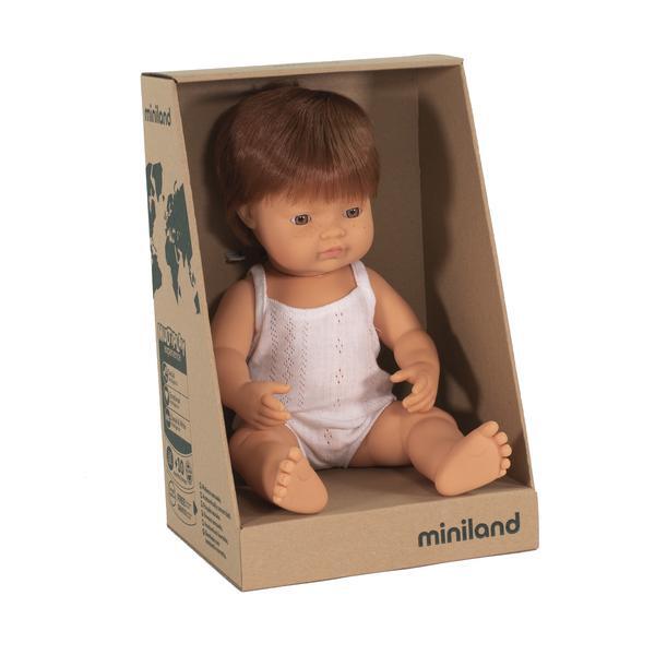 Miniland Educational Baby Doll Caucasian Boy 38cm Lemony Gem