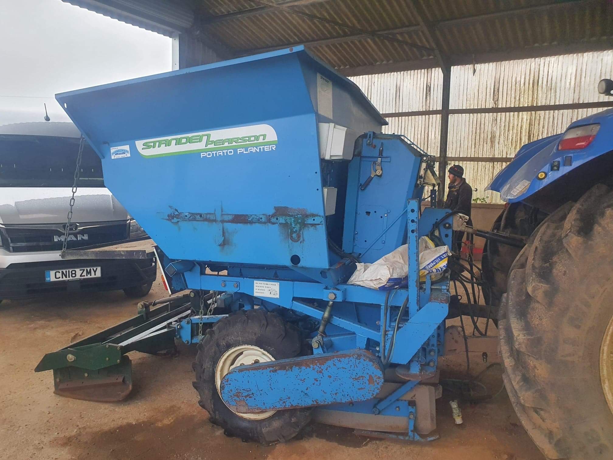 Standen potato planter L.Evans & Son, Hereford