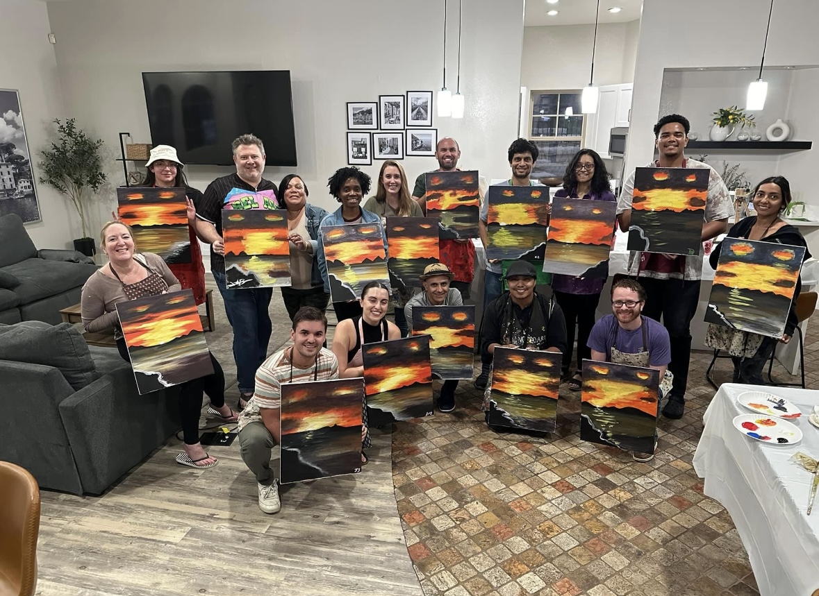 Paint and Sip at Portofino Apts. Leo Angelo Art & Illustrations