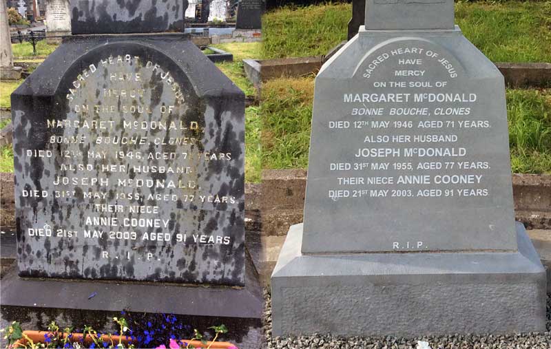 Grave Headstone Restoration & Cleaning Leonard