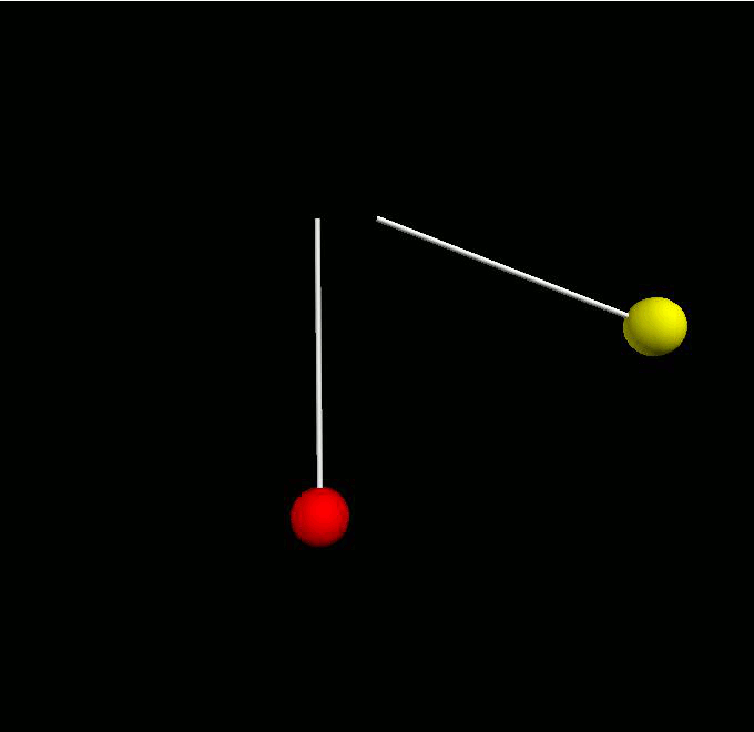 Newton’s Cradle in Visual Python Leon