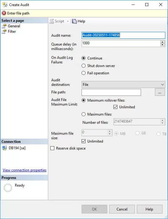 How to Enable SQL Server Auditing and View Audit Logs