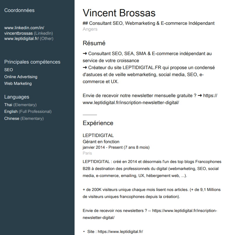 Comment Télécharger son CV Linkedin au format PDF