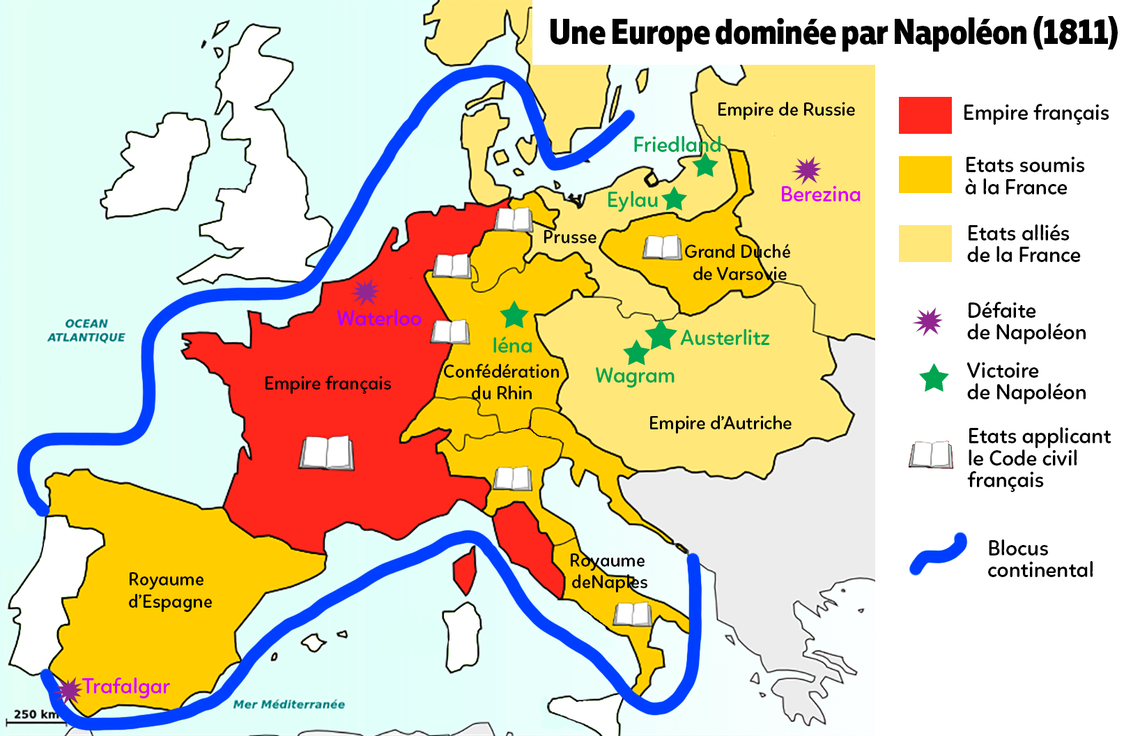 Carte Europe 1811 Carte De L Empire Napoléonien En 1811 / Visto desde París Catalunya