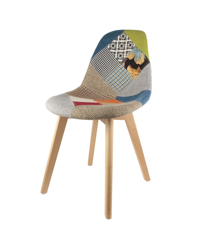 Chaise scandinave parchwork
