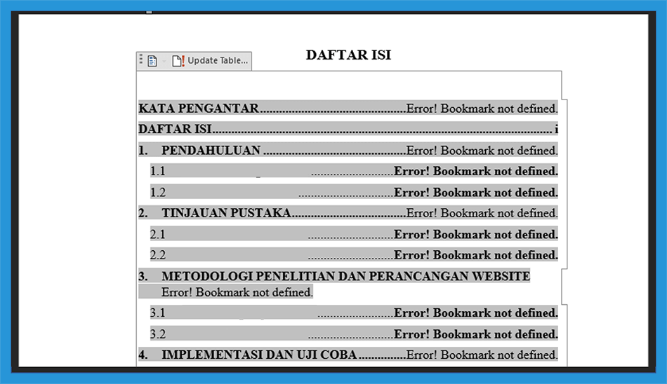 √ 3 Cara Mengatasi Error Bookmark not Defined di Word