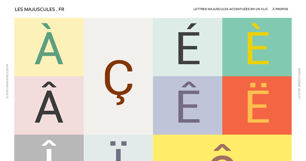Majuscules accentuées en un clic