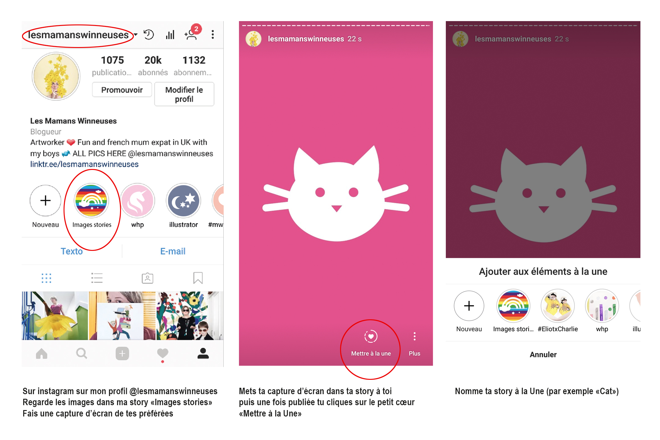 ILLUSTRATIONS POUR STORIES INSTAGRAM Les Mamans Winneuses