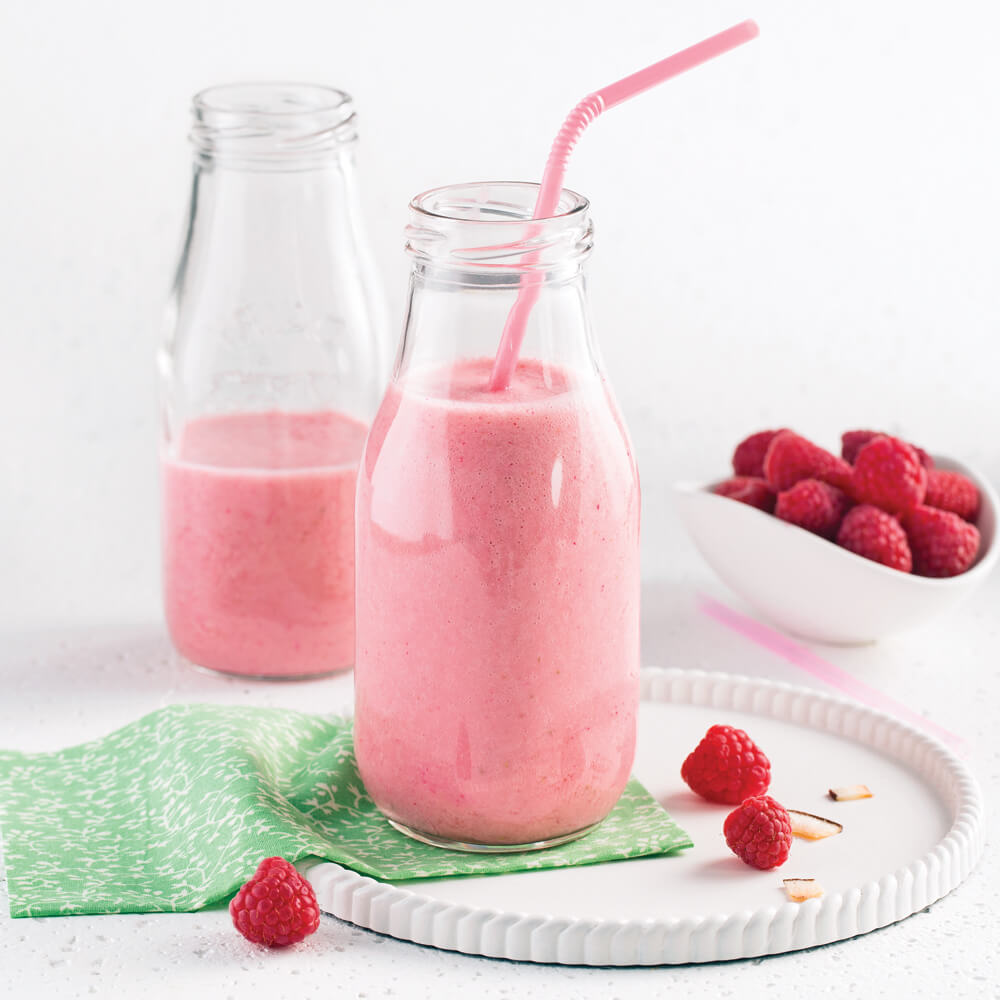 Milkshake vegan coco framboise Les recettes vegan