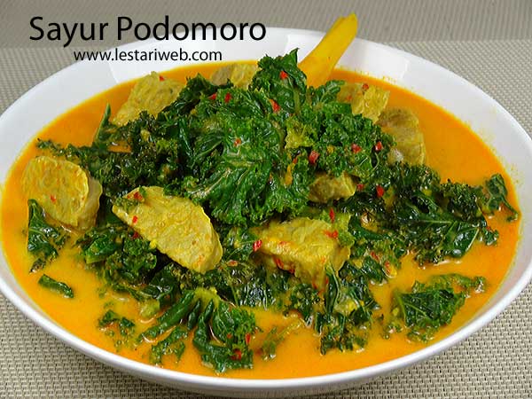 Curly Kale in Rich Coconut Sauce Sayur Podomoro