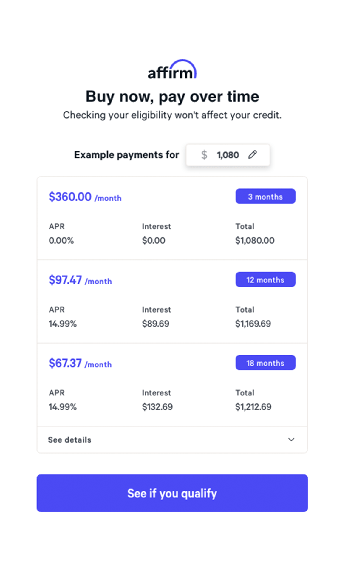 Affirm Buy Now, Pay Later