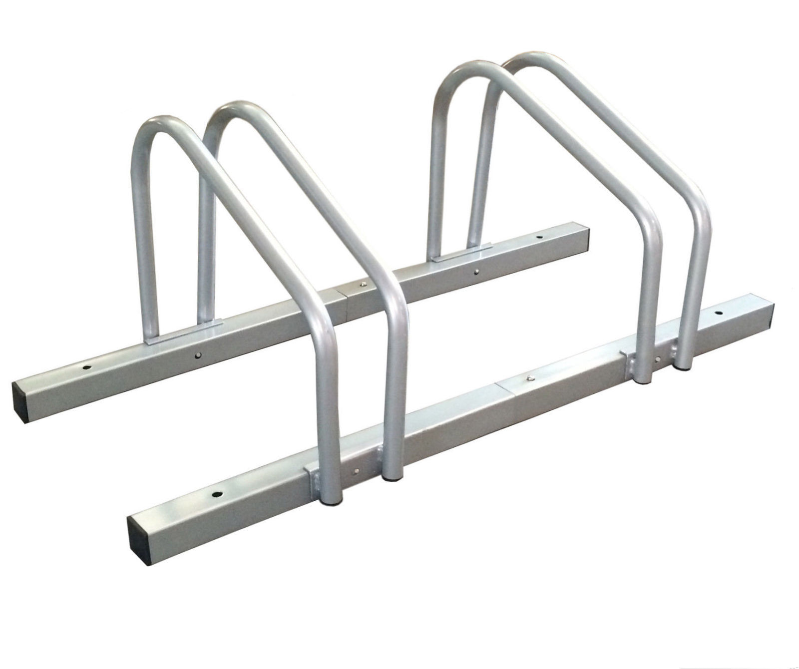 1 2 Bike FLOOR PARKING RACK STORAGE STAND Bicycle Silver eBay