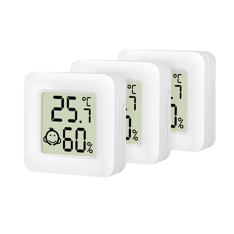 Thermo- Hygrometer mit Comfort Level Anzeige zeigt Temperatur