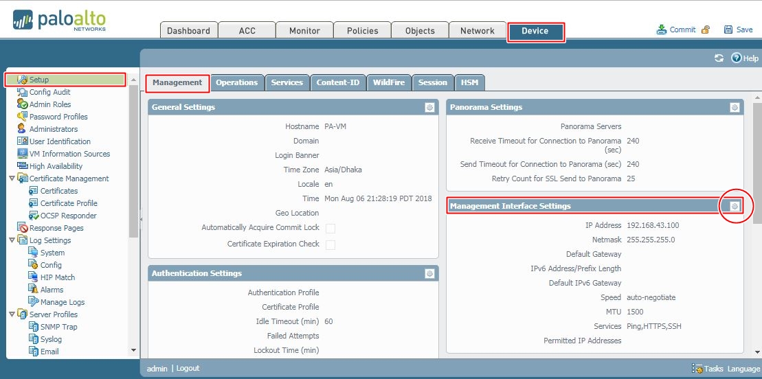 Palo Alto Networks Firewall Management Configuration Let's Config