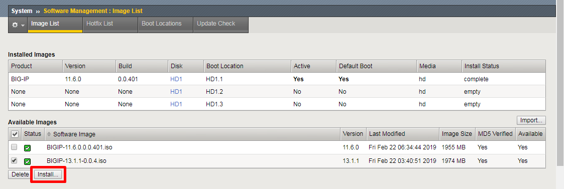How to upgrade F5 BigIP software version Let's Config