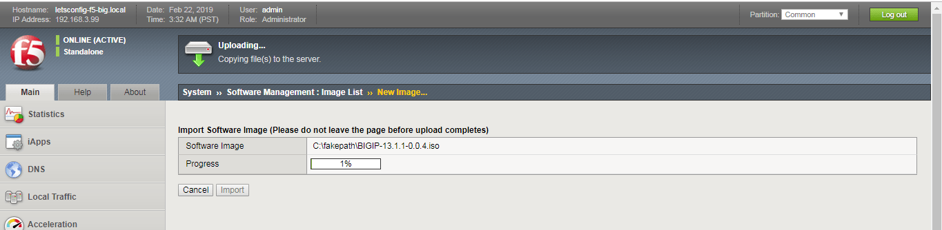 How to upgrade F5 BigIP software version Let's Config