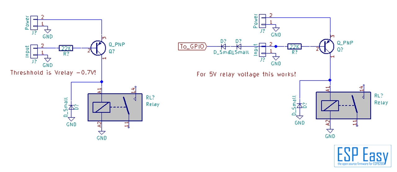 Controlling 3V3 relay from 2V8 (VL53L1X) GPIO output with PNP
