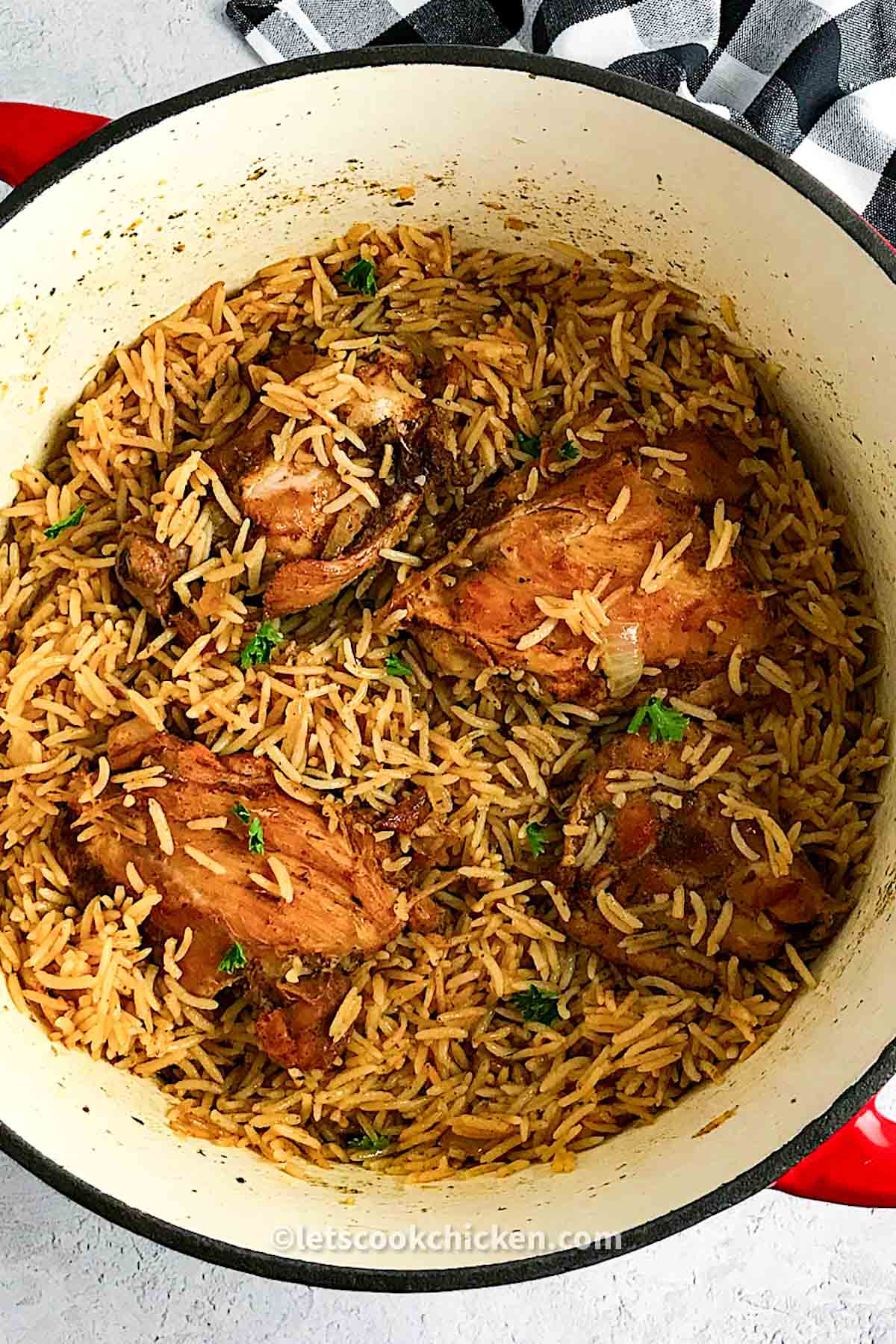 One pot Dutch oven chicken and rice recipe Let’s Cook Chicken!