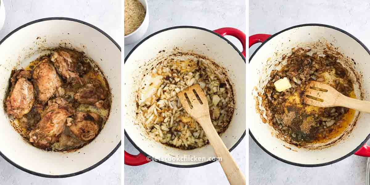 One pot Dutch oven chicken and rice recipe Let’s Cook Chicken!