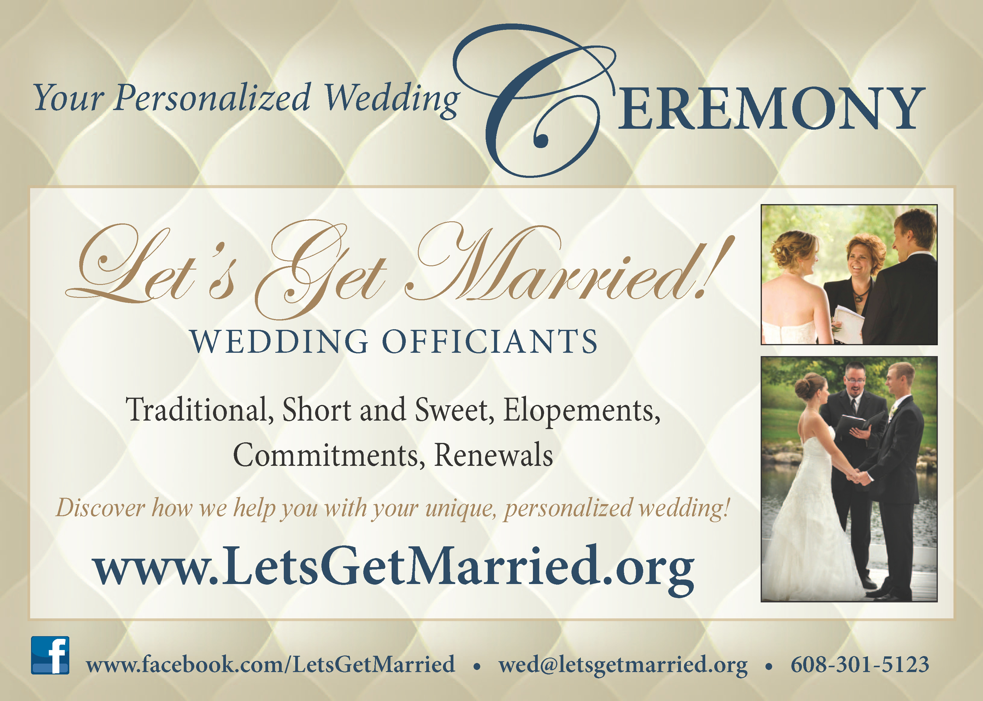 Madison Wedding officiants Get Married in Madison, Appleton, DePere