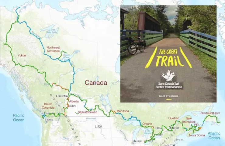 Great Canadian Trail Map Transcanada Trail – Bc – Let's Go Biking!
